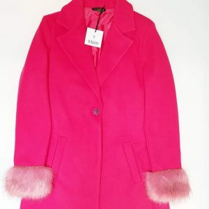 Cappotto Fucsia con Pelliccia Yurama Coat